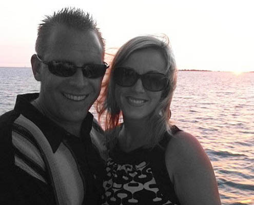 John and Nicole at sunset