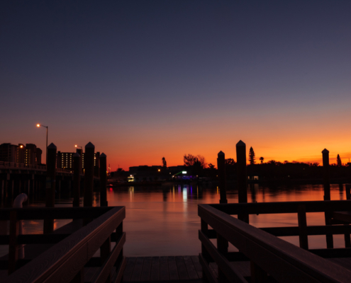 Sunrise over the beach in Treasure Island, Florida